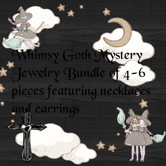 Whimsy Goth Mystery Jewelry Bundle 4-6 Pcs - Picture 1 of 1